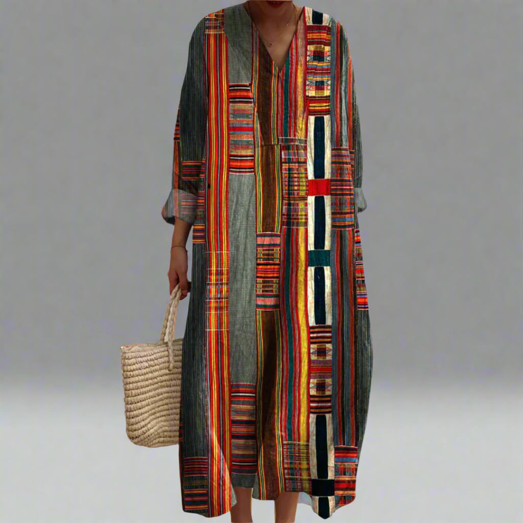 Jessica | Flowy Stripe Maxi Dress