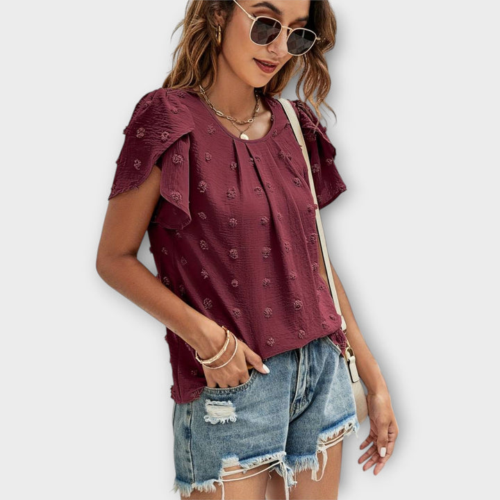 Lily | Elegant Polka Dot Blouse