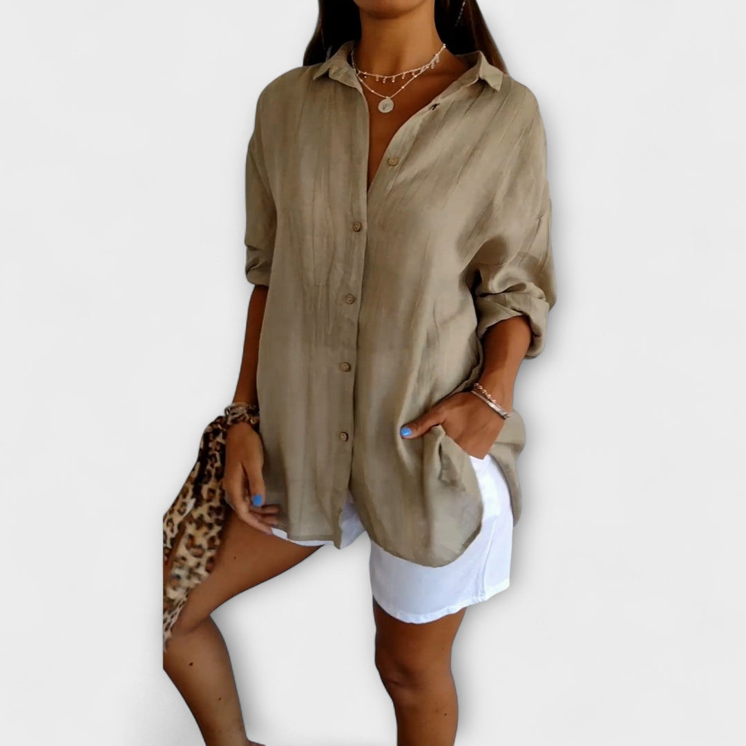 Lila | Chic Pleated Blouse