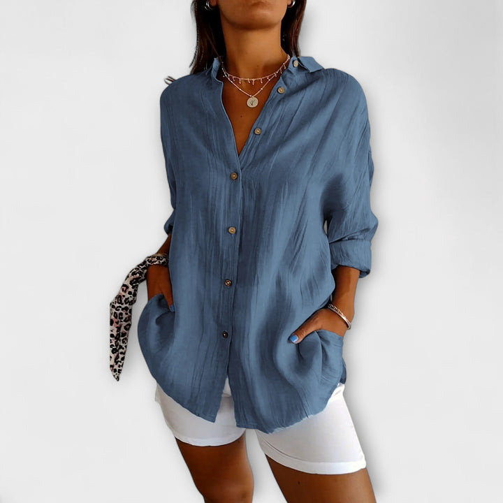Lila | Chic Pleated Blouse