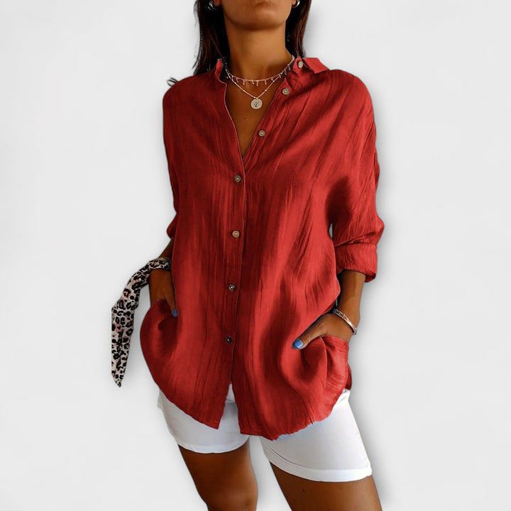 Lila | Chic Pleated Blouse