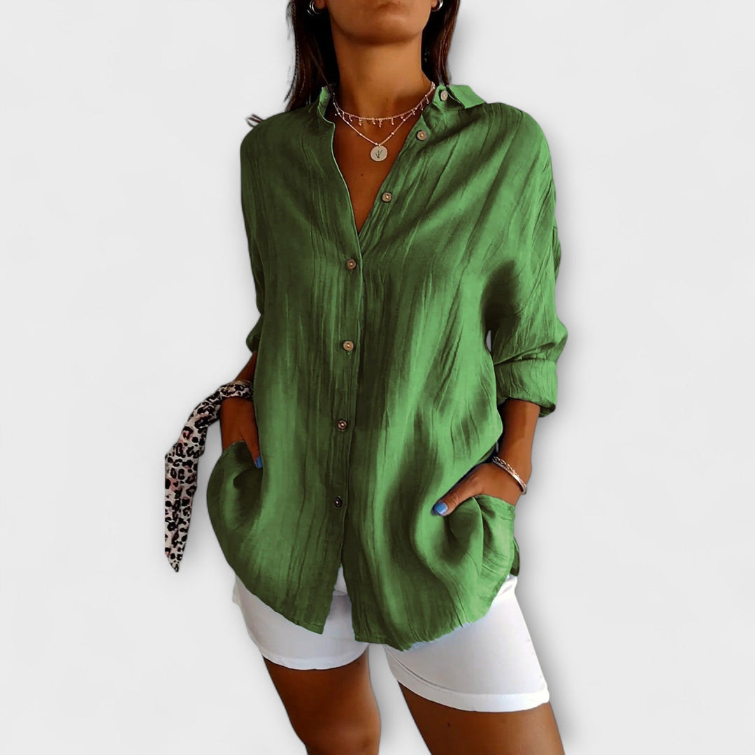 Lila | Chic Pleated Blouse