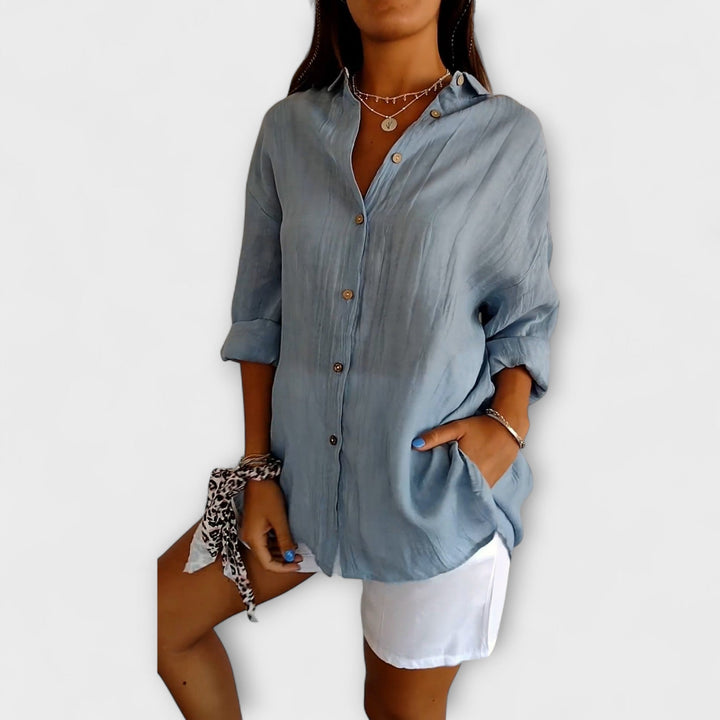 Lila | Chic Pleated Blouse