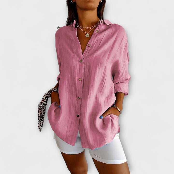 Lila | Chic Pleated Blouse