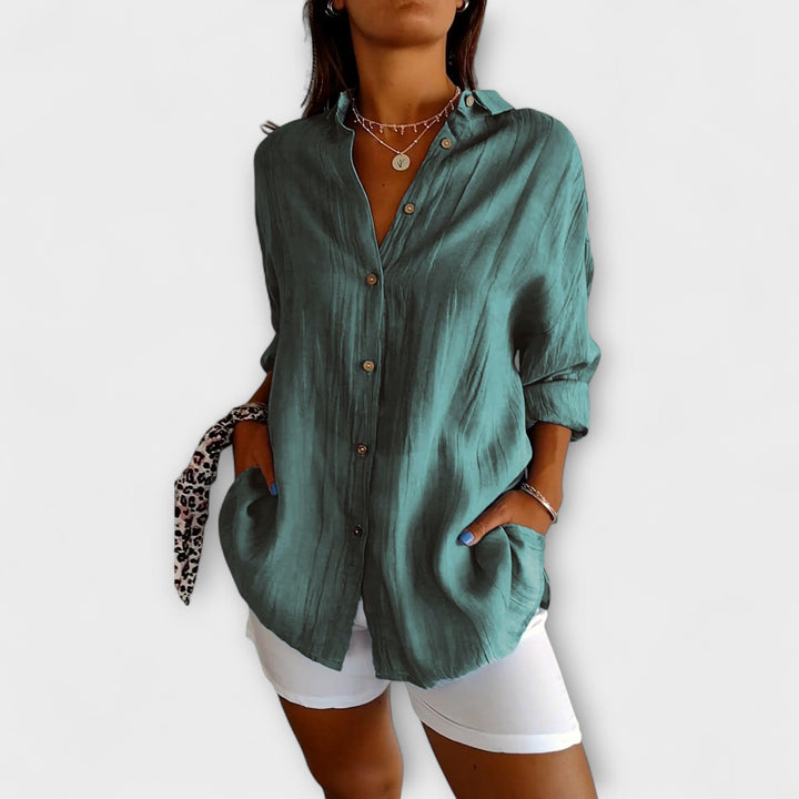 Lila | Chic Pleated Blouse