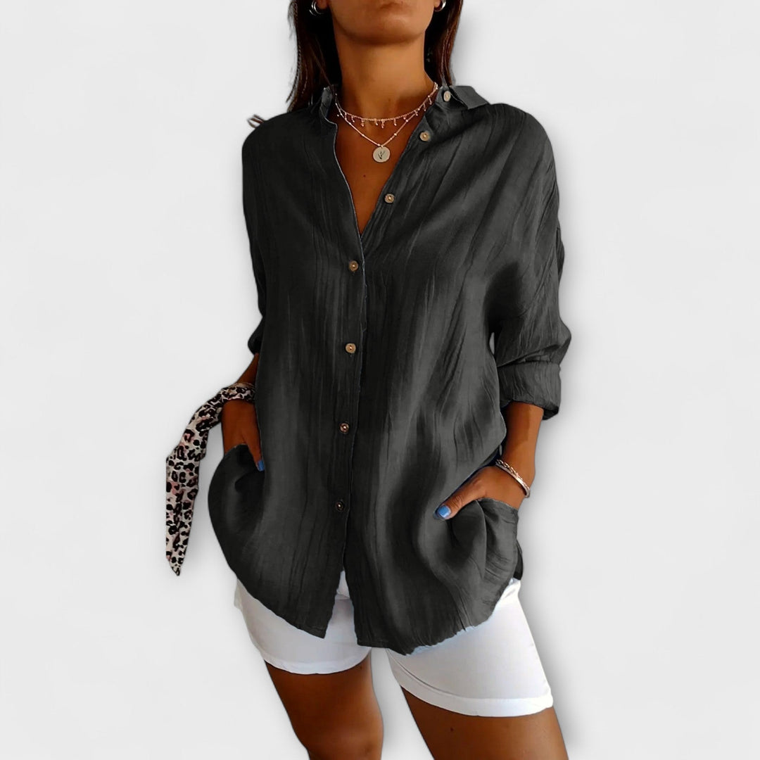 Lila | Chic Pleated Blouse